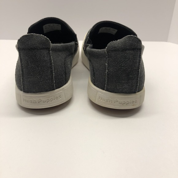 Hush Puppies Men Roadside Slip-On Canvas Black Loafer Shoes Sz 7 - Picture 5 of 12